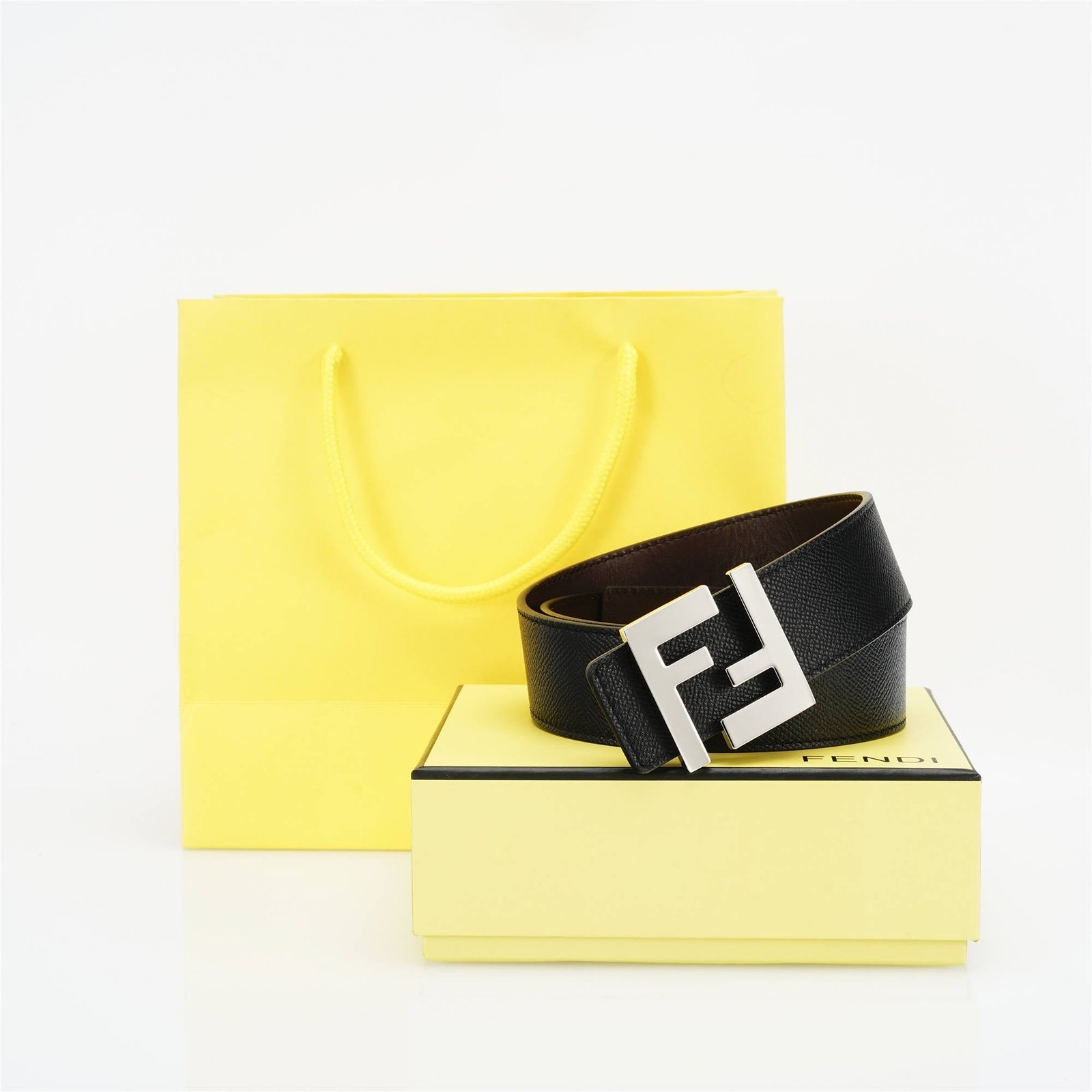 Alternative view of Fendi Leather Belt With Silver FF Buckle