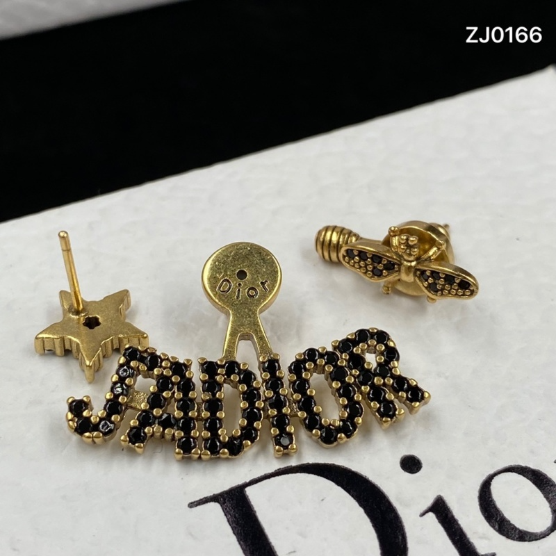 Alternative view of Dior Floral Crystal Dangle Earrings