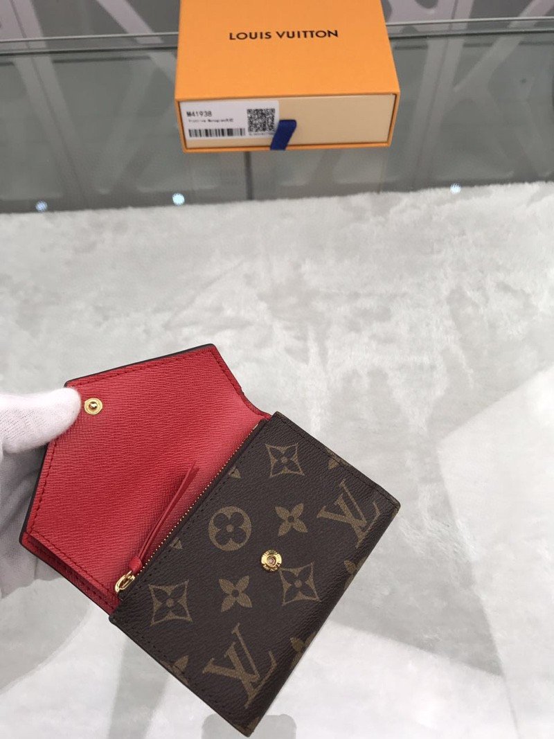 Alternative view of Louis Vuitton Victorine Wallet In Monogram Canvas Red For Women, Women's Wallet 12cm LV M41938 - TEMAFES
