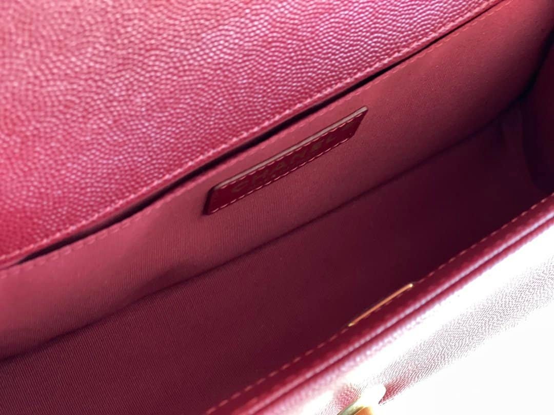 Chanel Boy Caviar Leather Handbag - Image 6