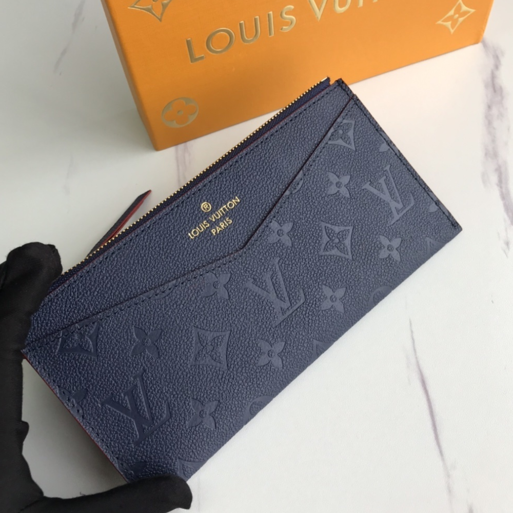 Alternative view of Louis Vuitton Pochette Melanie Monogram Empreinte Navy Blue 9 Inches M68712