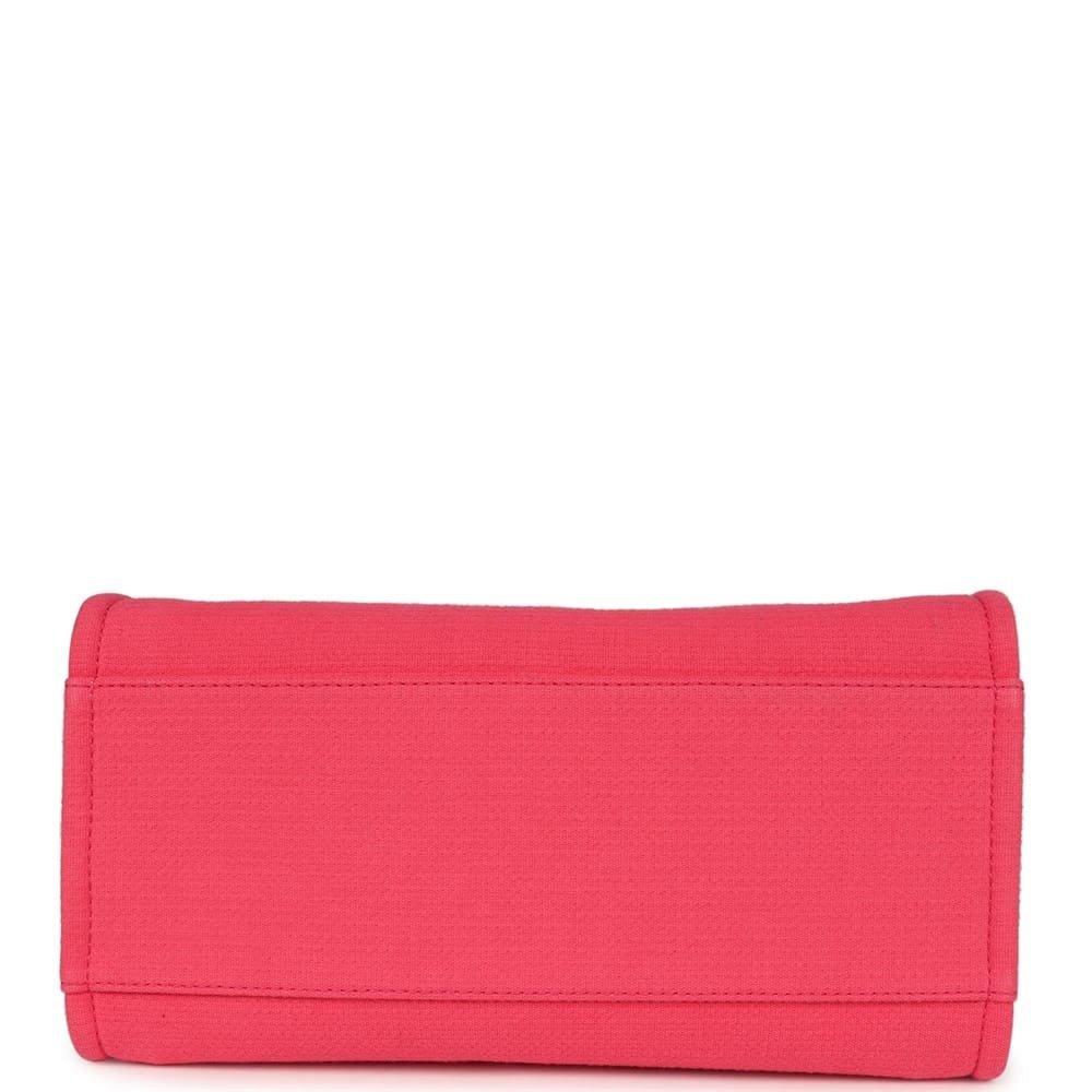 Chanel Deauville Canvas Tote Bag (Hot Pink) - Image 5