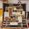 LV Luxury Luggage Trunk Print Square Silk Scarf