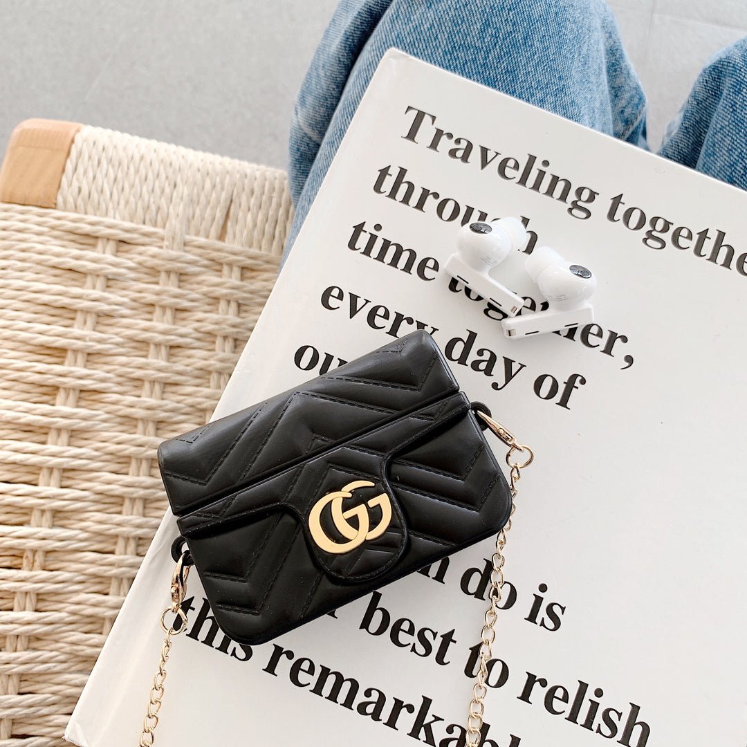 Gucci G Quilted Leather Earbud Case - Image 3