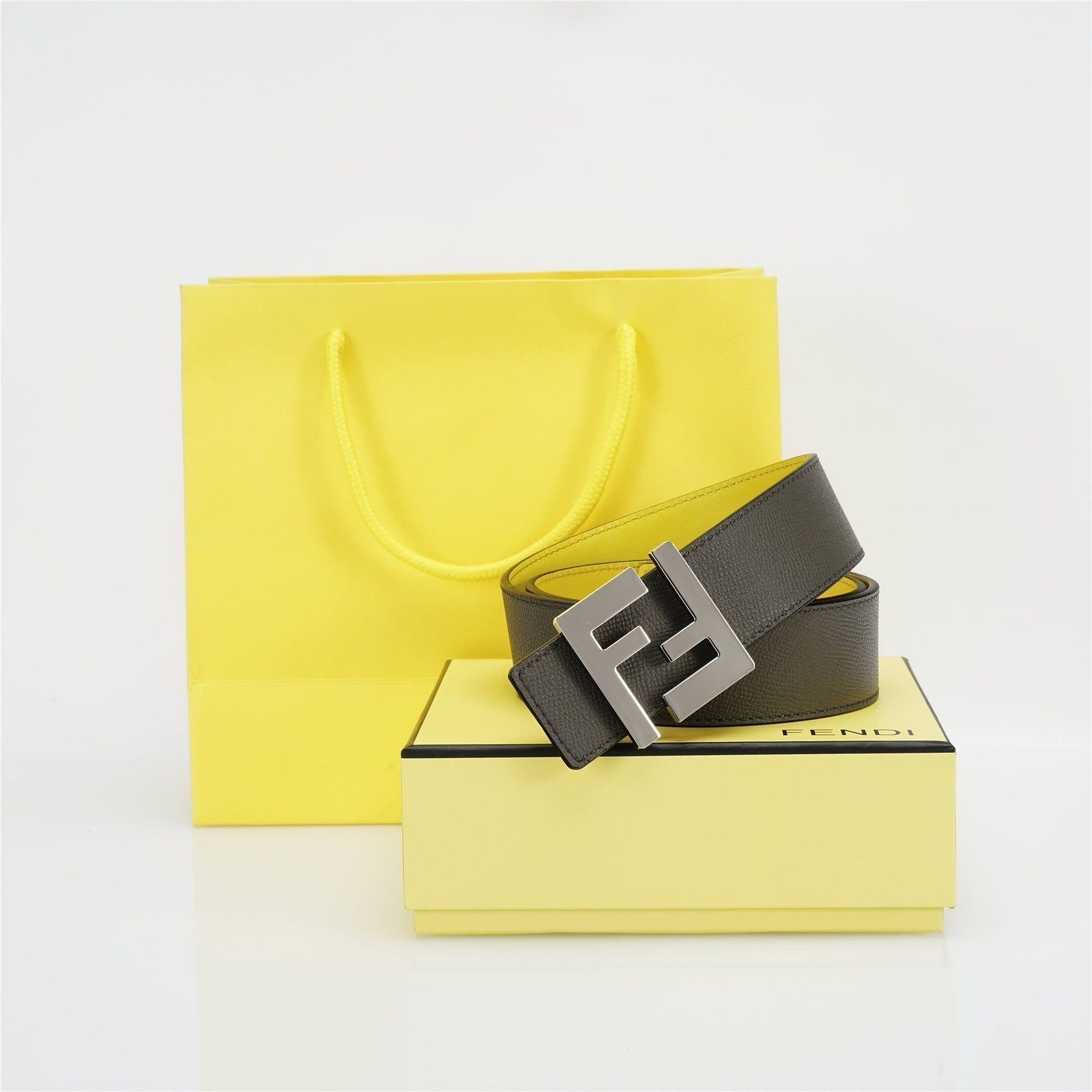 Alternative view of Fendi Leather Belt With Silver FF Buckle