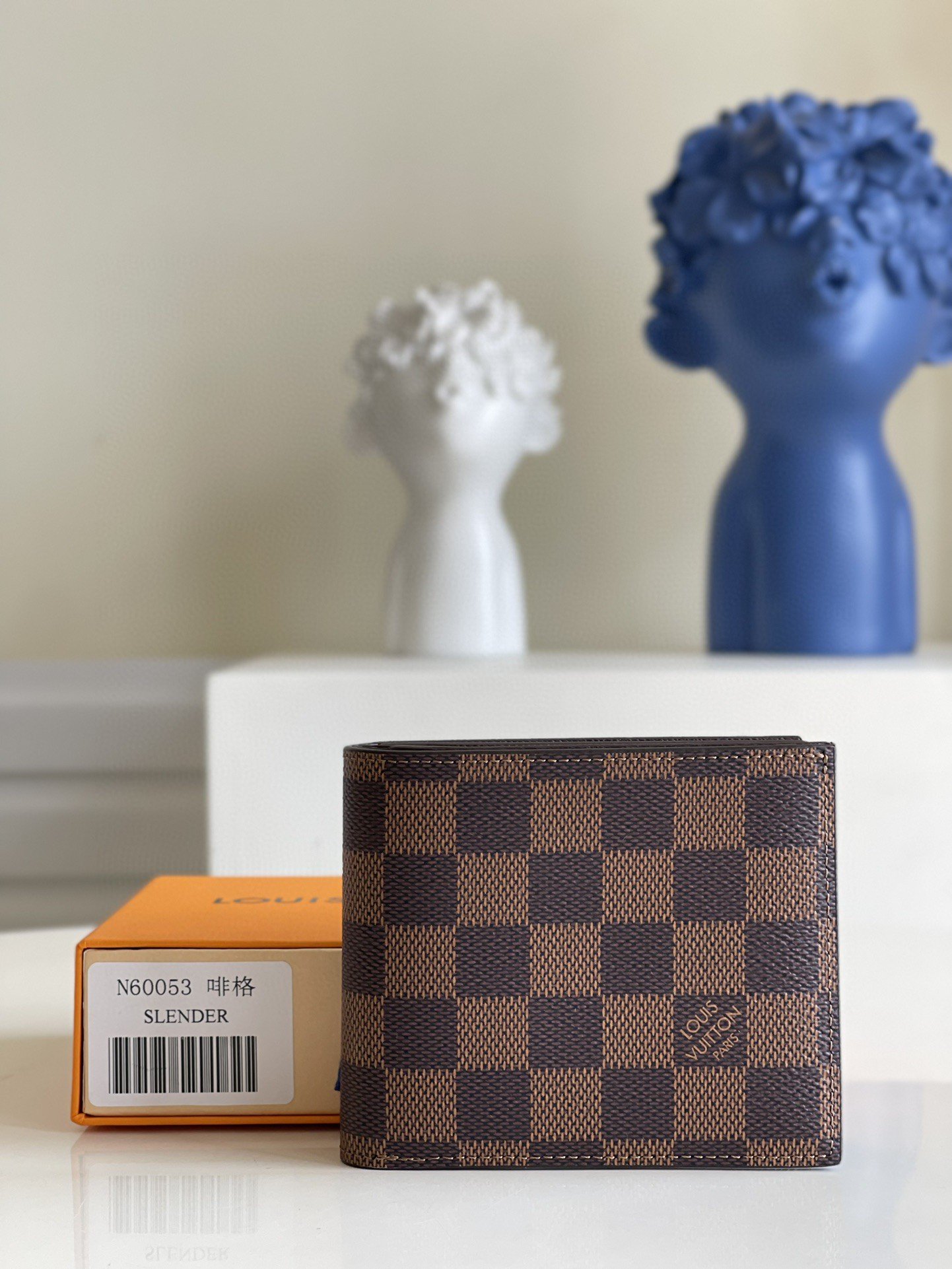 Louis Vuitton Amerigo Wallet Damier Ebene For Men, Men's Wallet 4.7in/11.5cm LV - TEMAFES