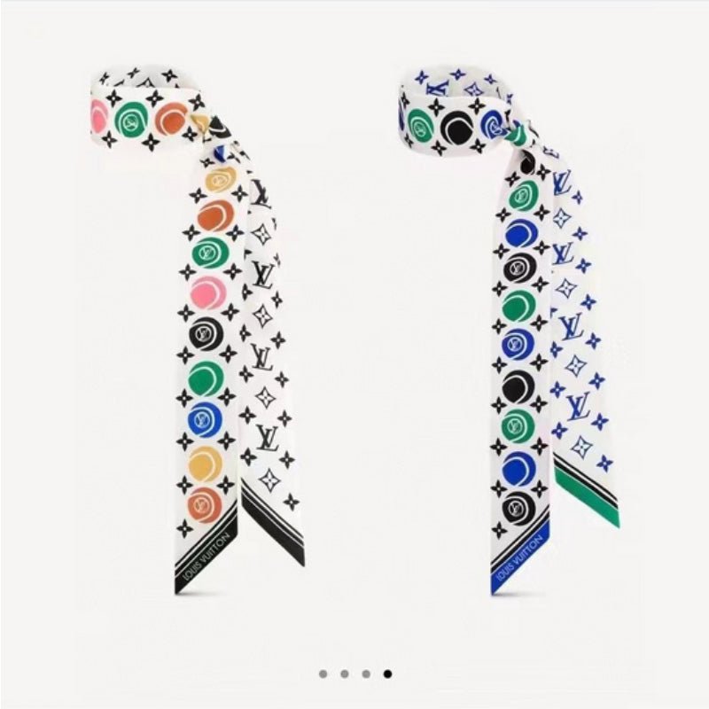 LV Rainbow Circle Motif Monogram Twilly Scarf