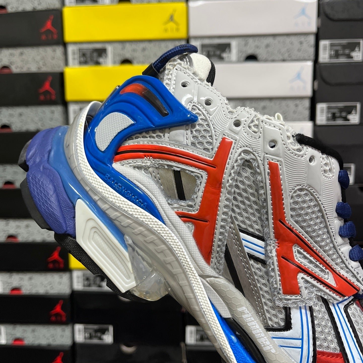 Alternative view of Balenciaga Runner 7.0 Blue Volcano Red Grey