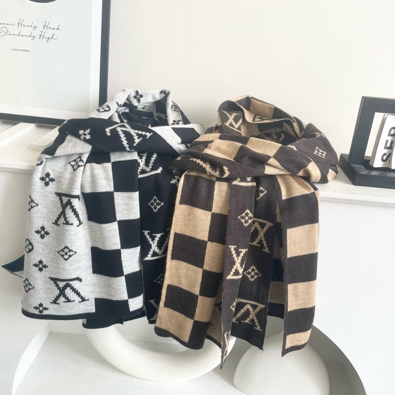 LV Checkerboard & Monogram Reversible Scarf
