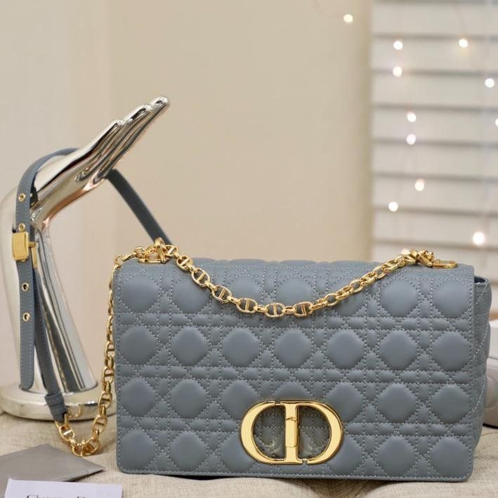 Alternative view of Dior Large Caro Gray Cannage Hand Bag