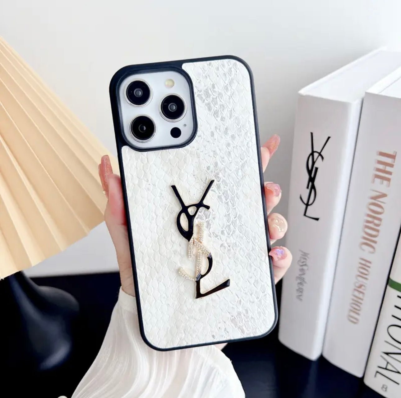 Alternative view of YSL Snake Print Textured iPhone Case