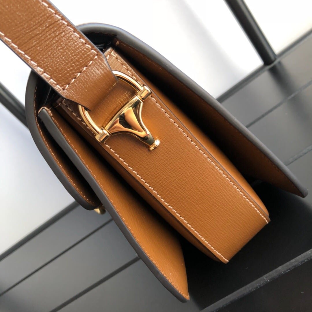 Gucci Horsebit 1955 Brown Leather Bag - Image 3
