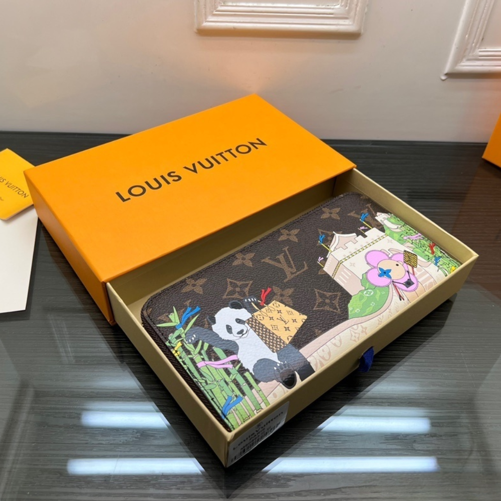 LV Leather Panda Monogram Pouch - Image 9