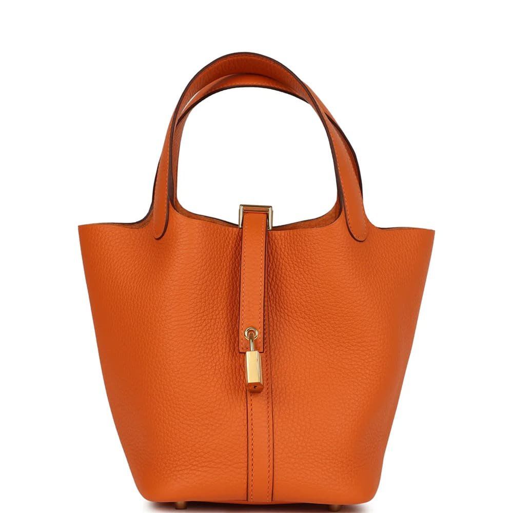 Hermès Picotin Lock 18 Clemence Orange