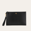 Gucci GG Black Leather Clutch Bag