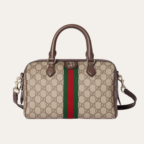 ?Gucci Ophidia Gg Mini Boston Bag Beige 8.6 Inches 838478 FAE0P 9746