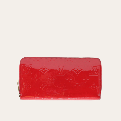 Louis Vuitton Zippy Wallet Monogram Vernis Pomme D'amour 7.5 Inches M91457