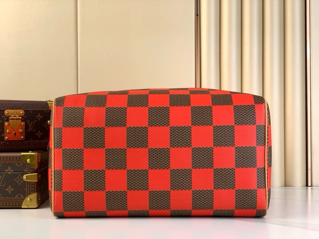 Louis Vuitton Speedy40 Bold Red Damier Pop Canvas - Image 8