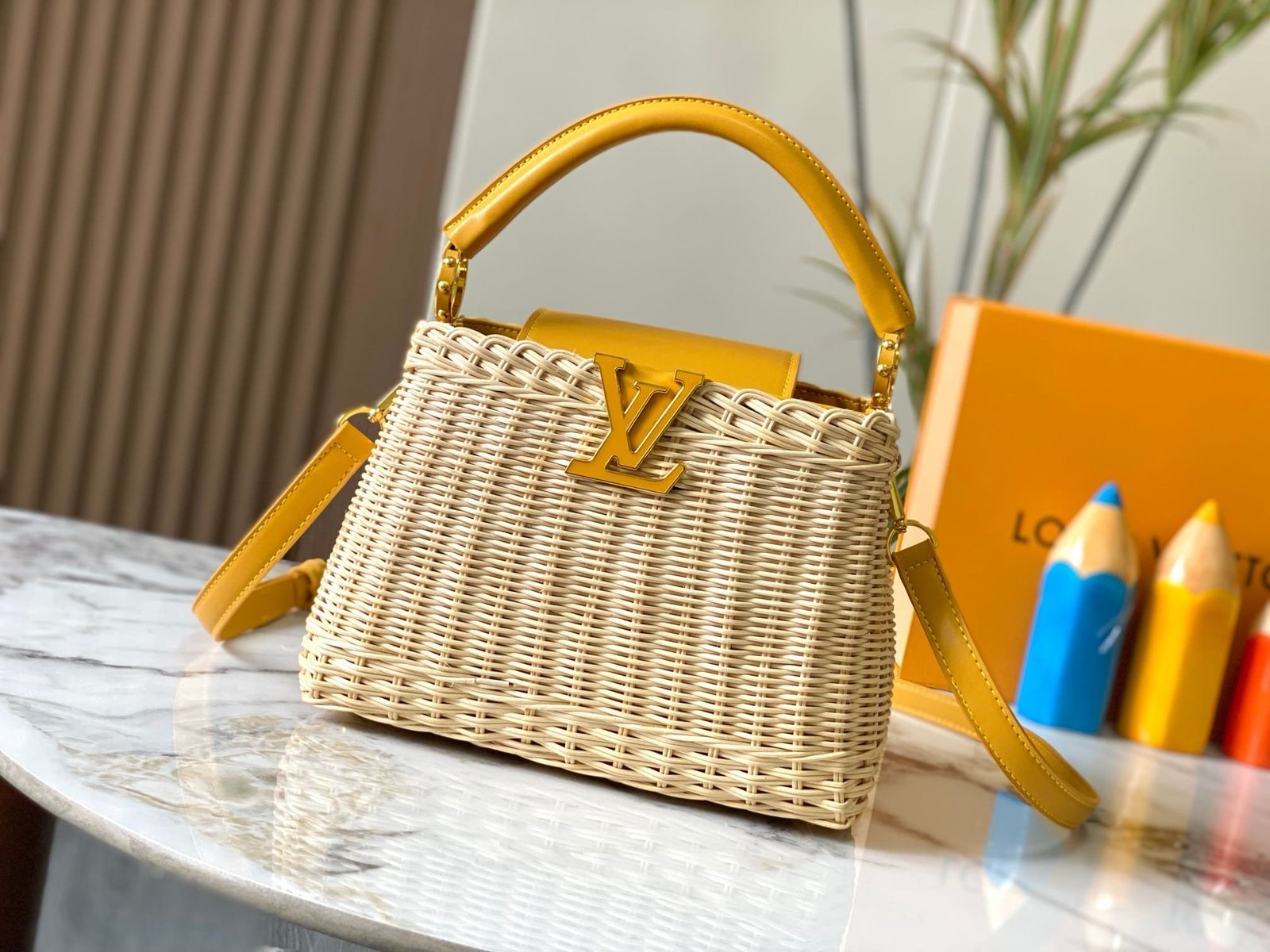 Alternative view of Louis Vuitton Capucines BB Rattan