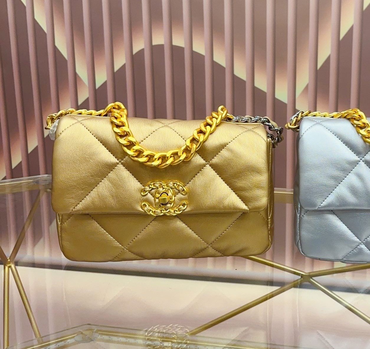 Alternative view of Chanel 19 Flap Bag In Gold 25Cm