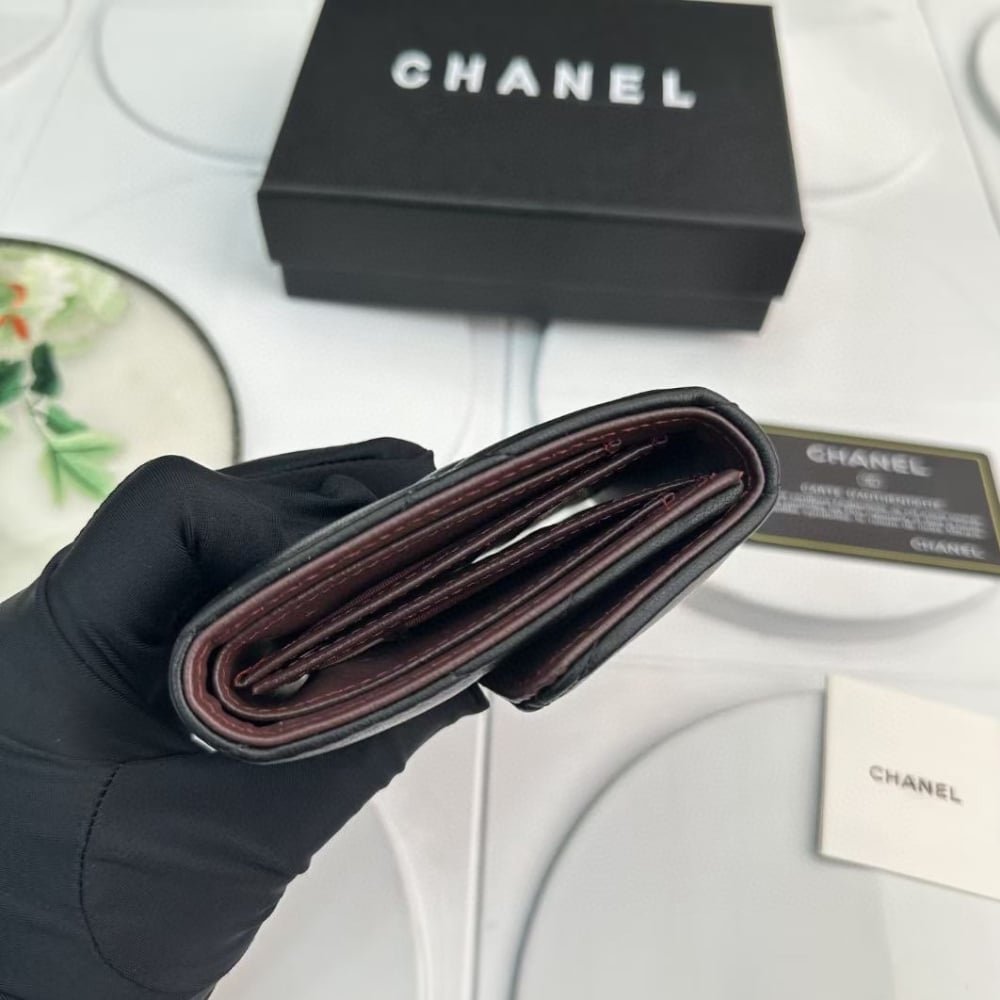 Chanel 19 Flap Lambskin Card Holder - Image 4