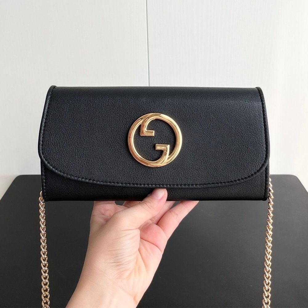 Alternative view of Gucci Blondie Continental Chain Wallet Black ?21Cm 725215 UXX0G 1000
