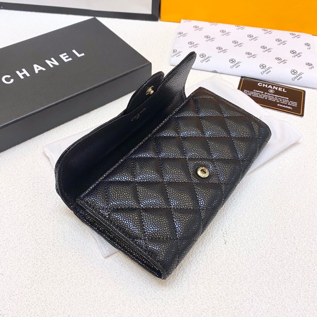 Chanel Classic Long Flap Leather Wallet - Image 4