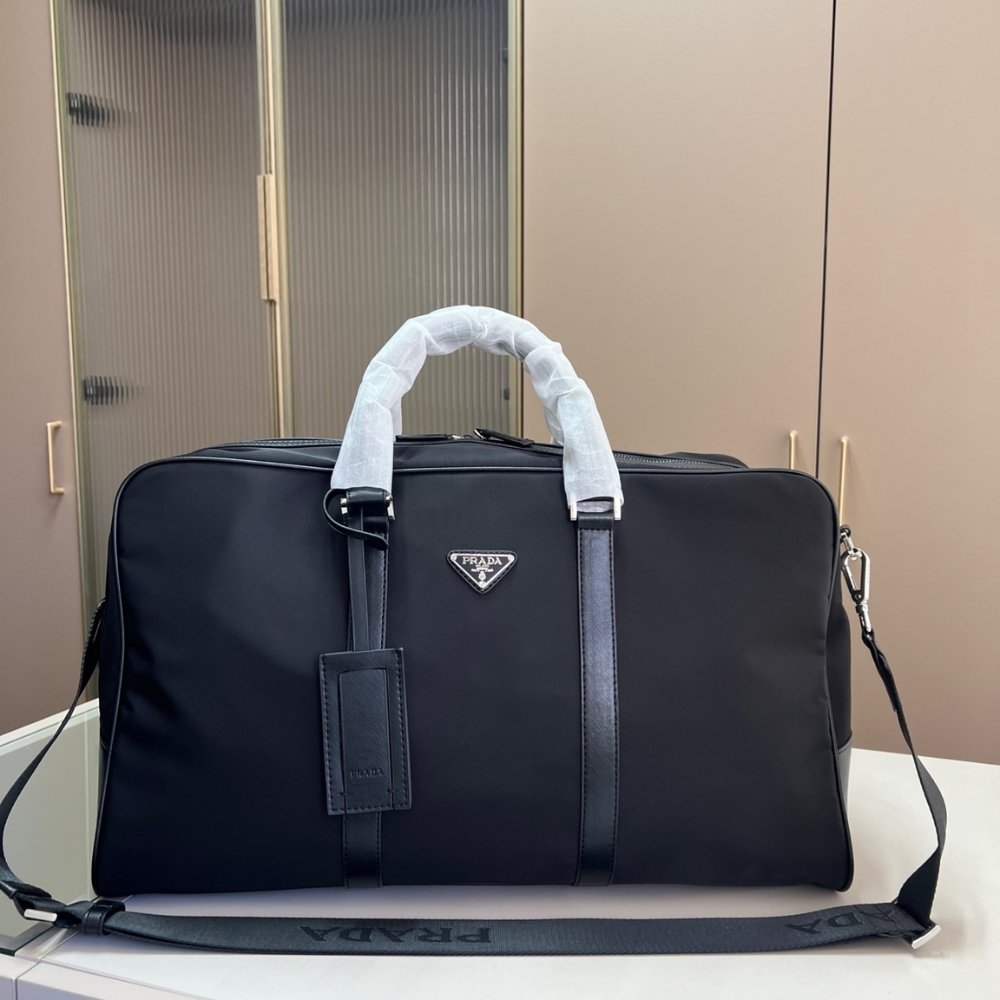 Alternative view of Prada Re-Nylon Saffiano Leather Duffel Bag
