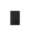  LV Black Leather Compact  Card Holder