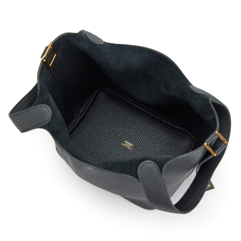 Alternative view of Hermès Picotin Lock 18 Clemence Black GHW