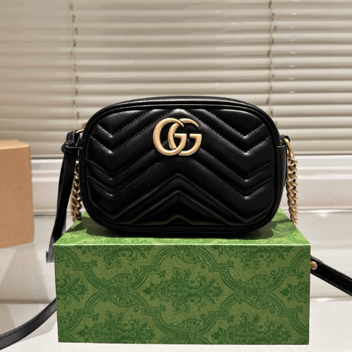 Alternative view of Gucci Gg Marmont Mini Camera Bag Black 9.4 Inches