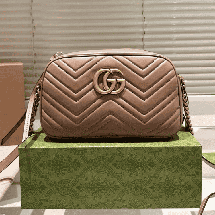 Alternative view of Gucci Gg Marmont Mini Camera Bag Taupe 9.4 Inches