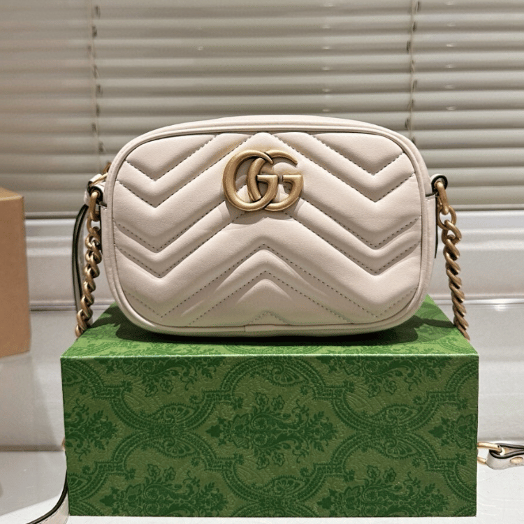Alternative view of Gucci Gg Marmont Small Camera Bag Taupe 9.4 Inches