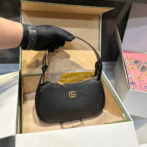 Alternative view of Gucci Aphrodite Small Shoulder Bag Black 9.4 Inches