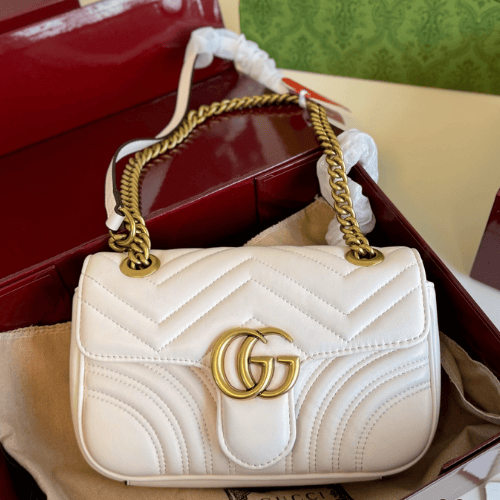 Alternative view of Gucci Gg Marmont Small Matelass?? Shoulder Bag Beige 8.7 Inches