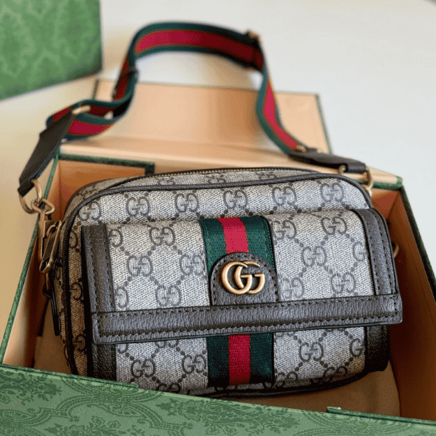 Alternative view of Gucci Ophidia Mini Camera Bag Beige 7.9 Inches