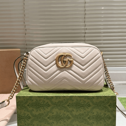 Alternative view of Gucci Gg Marmont Mini Camera Bag Beige 9.4 Inches