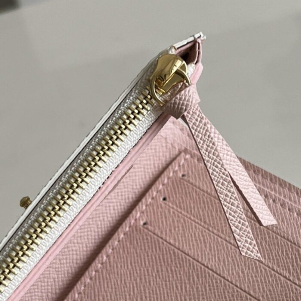 LV Checkered Canvas Press-Stud Wallet - Image 6