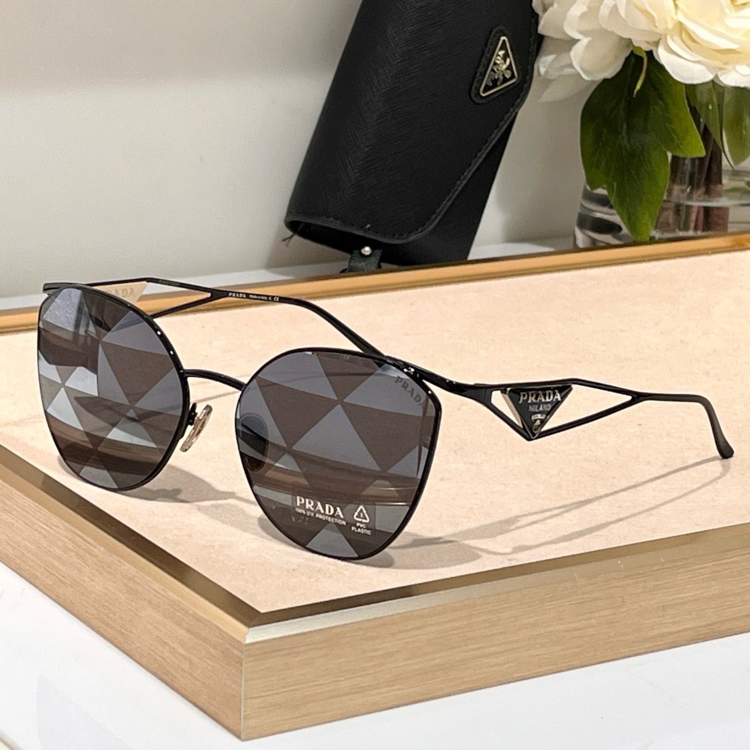 Prada Black Hexagon Sunglasses