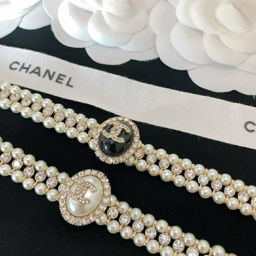 Chanel Multi-Strand Gold Pearl CC Bracelet - Image 3