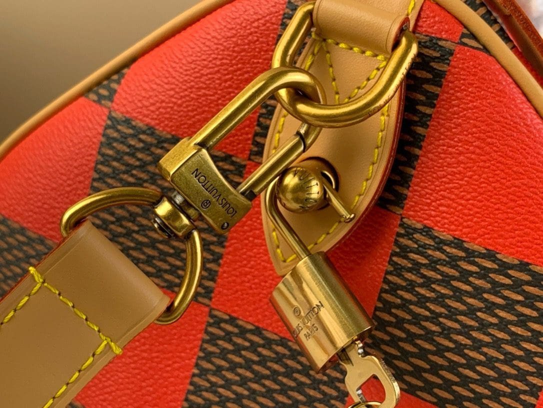 Louis Vuitton Speedy40 Bold Red Damier Pop Canvas - Image 4