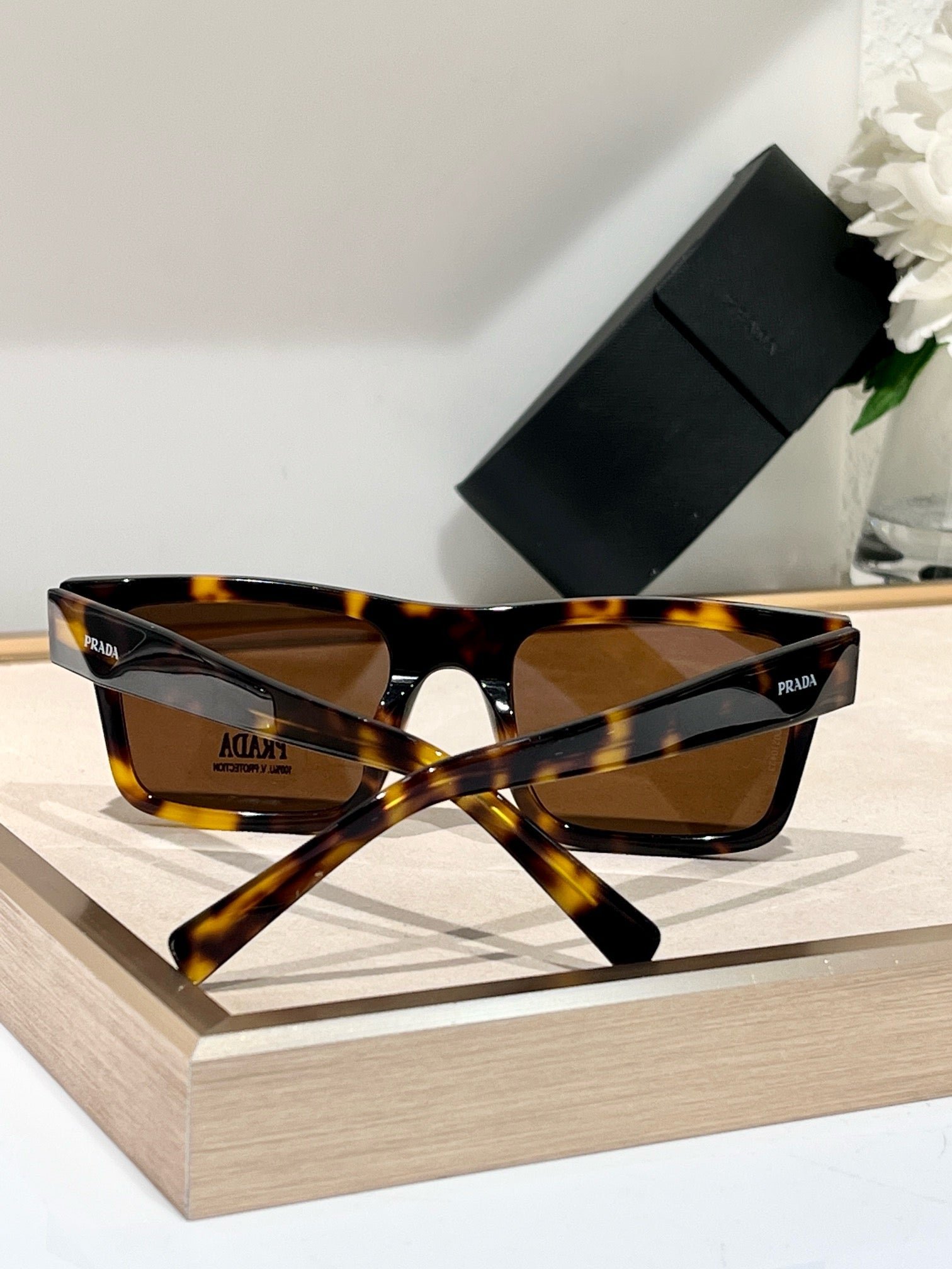 Alternative view of Prada Tortoise Square Sunglasses