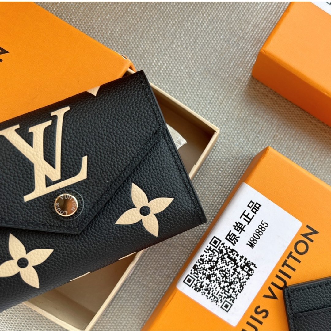 Alternative view of LOUIS VUITTON VICTORINE WALLET BLACK/BEIGE 12CM M80968