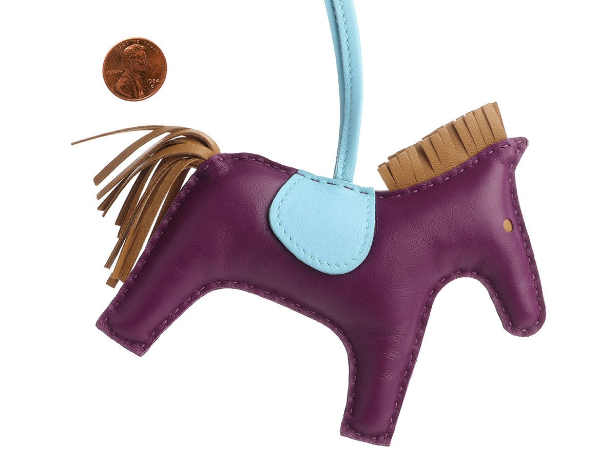 Alternative view of Herm??s Rose Pourpre Lambskin Grigri Rodeo Horse Bag Charm MM