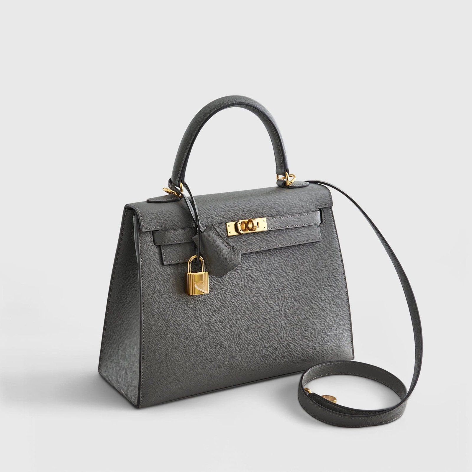 Alternative view of Hermès Kelly25 Veau Madame Gris Meyer