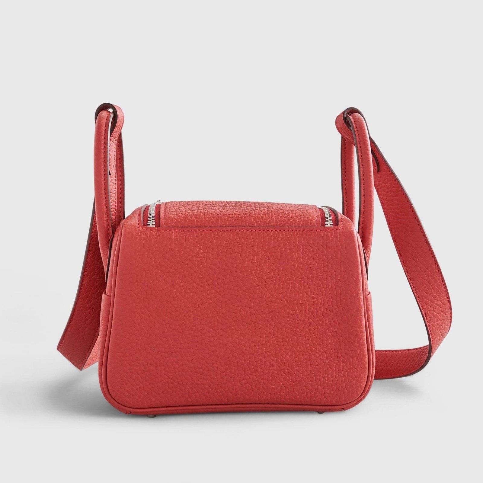 Hermès Lindy 20 Clemence Vermillon Leather - Image 3