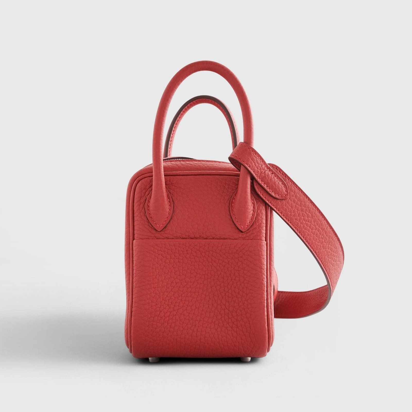 Hermès Lindy 20 Clemence Vermillon Leather - Image 4