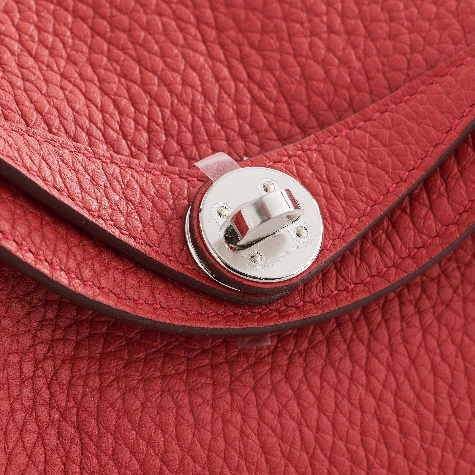 Hermès Lindy 20 Clemence Vermillon Leather - Image 6