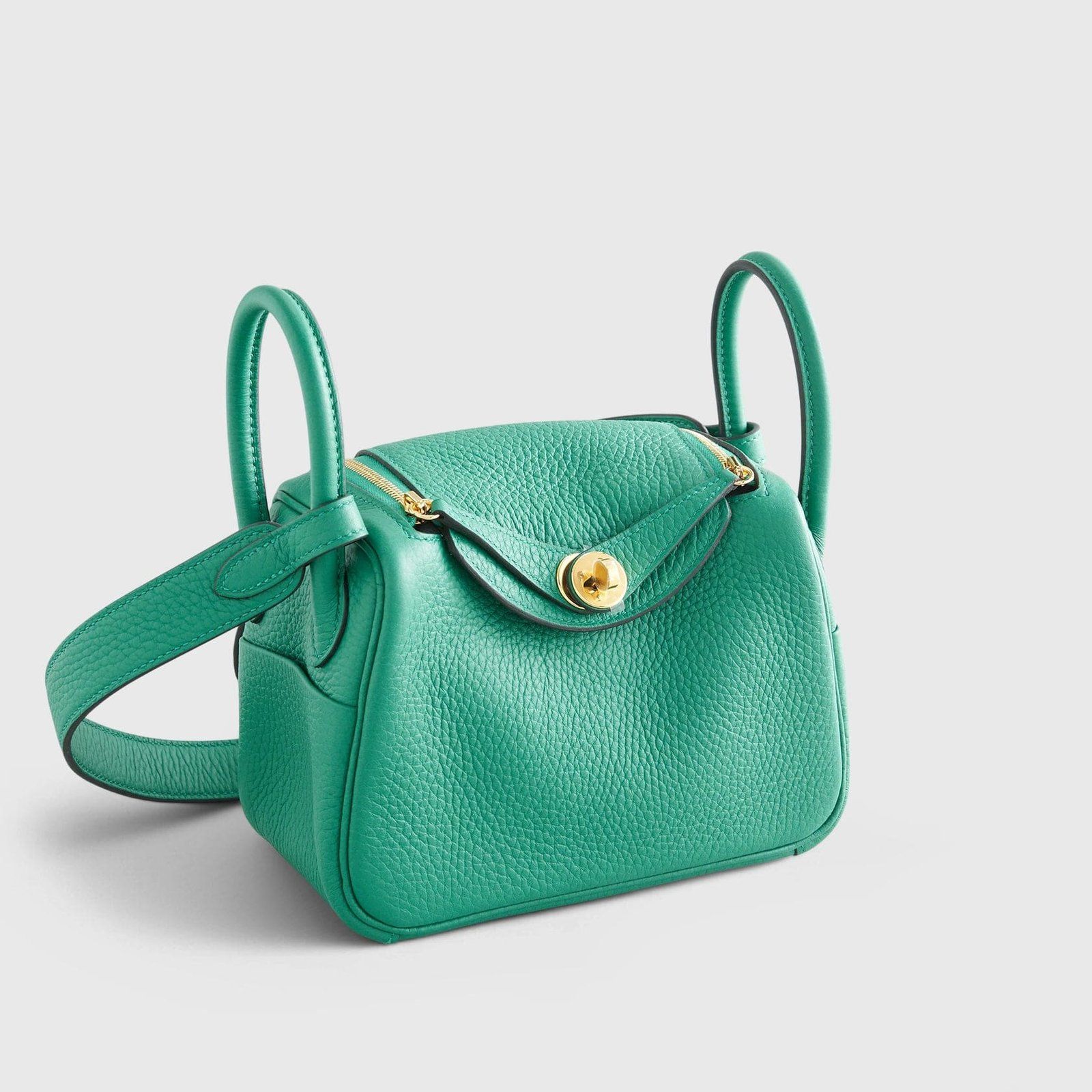 Alternative view of Hermès Lindy 20 Clemence Vert Vertigo