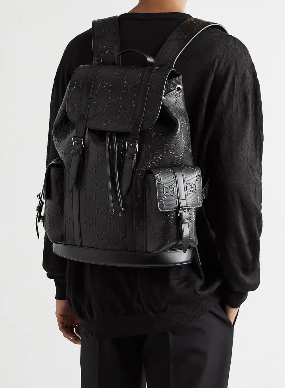 Gucci GG Leather Backpack - Image 11